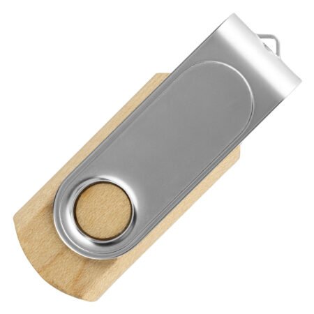 SMART WOOD, usb flash memorija, mat metalna, 16GB