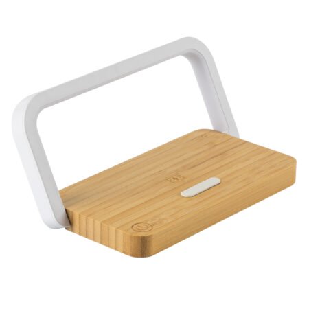 LANTERN, bežični punjač 15w i držač telefona sa lampom, bež