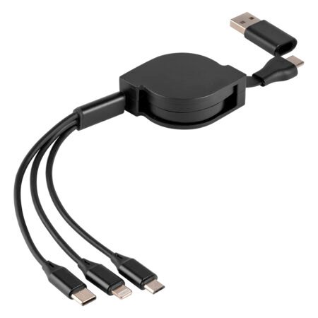 FLASH 60W 6IN1, usb type-c kabl za punjenje i prenos podataka, 6 u 1, 60w, crni