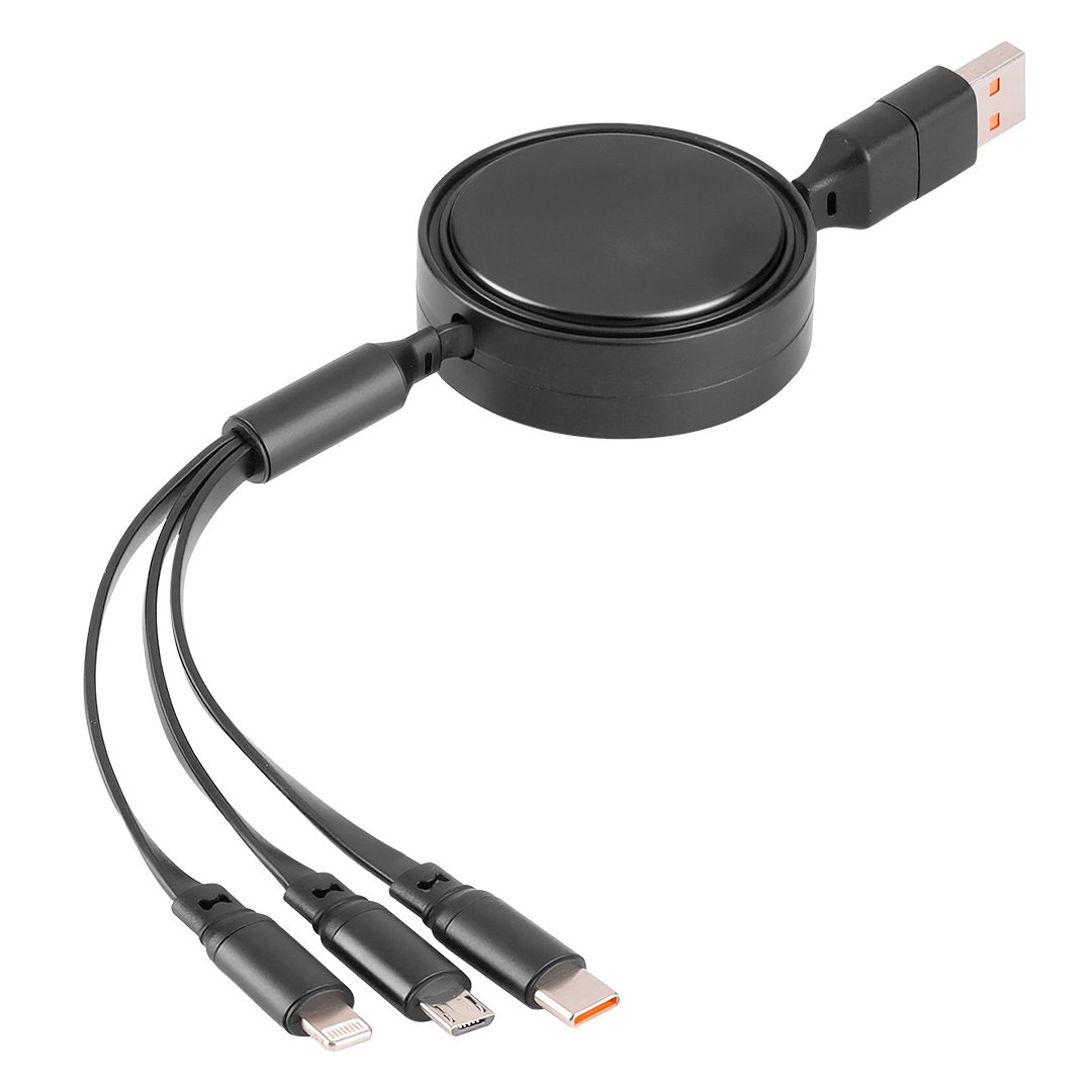 INDUCTOR 60W 6IN1, usb type-c kabl za punjenje i prenos podataka, 6 u 1, 60w, crni