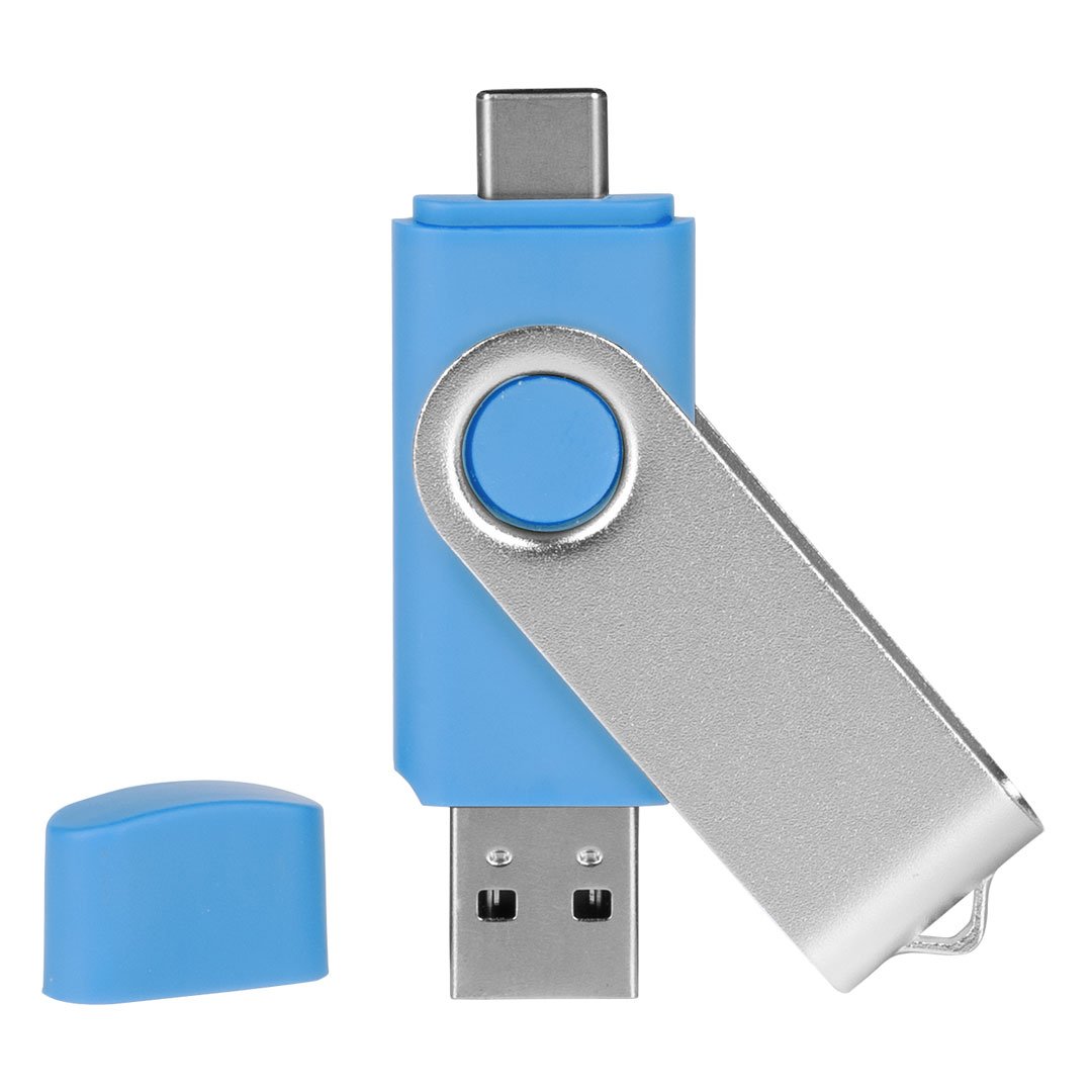 SMART C SILVER, usb flash memorija, svetlo plavi, 64GB