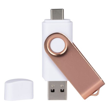 SMART C ROSE GOLD, usb flash memorija, beli, 8GB