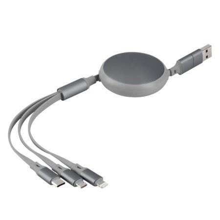 KEPLER 6IN1, usb type-c kabl za punjenje i prenos podataka, 6 u 1, 60w, tamno sivi