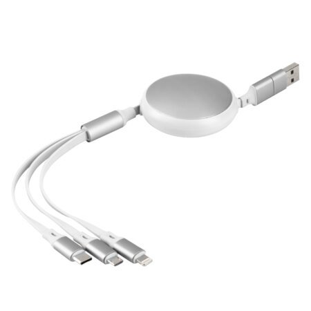 KEPLER 6IN1, usb type-c kabl za punjenje i prenos podataka, 6 u 1, 60w, beli