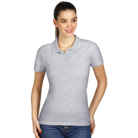 TOP GUN LADY, ženska polo majica, 210 g/m2, pepeljasta