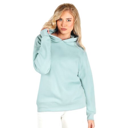 BIG HOODY, unisex široka dukserica sa kapuljačom od organskog pamuka, 300 g/m2, mint