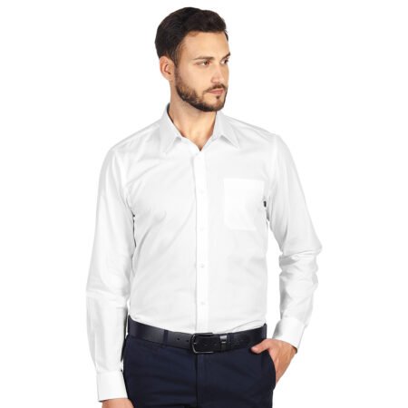 COMFORT LSL MEN, muška pamučna košulja dugih rukava, bela