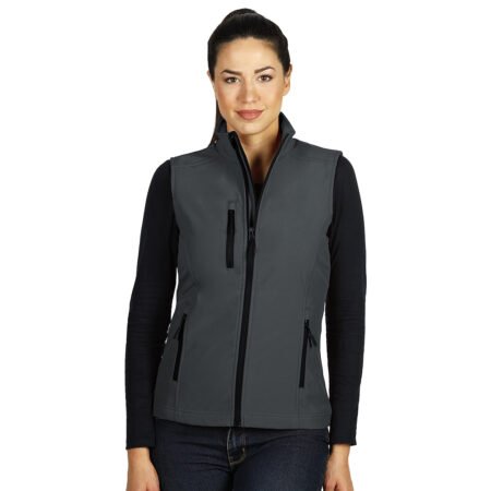SKIPPER VEST WOMEN, ženski softshell prsluk, tamno sivi