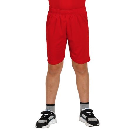 SPORTY KIDS, dečji sportski šorts, 140 g/m2, crveni