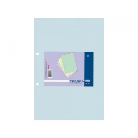 Pregradni karton A4 295x230mm 1/100 pastel plavi
