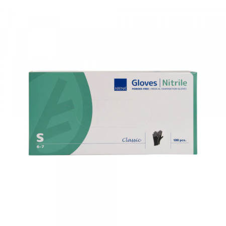 Rukavice  NITRIL bez pudera Abena S crne 1/100