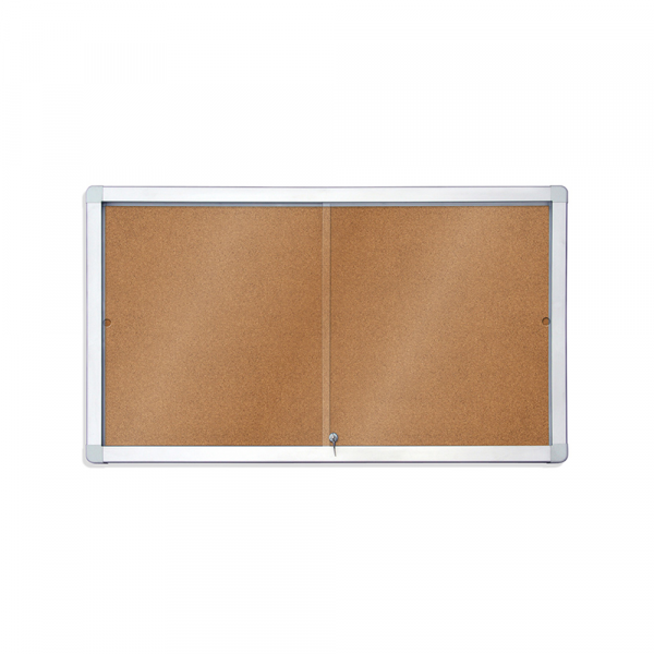 Tabla oglasna Rocada 8xA4, plutana, klizna vrata, 94 x 68