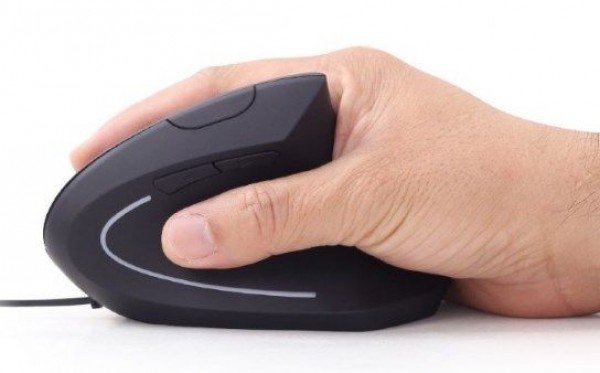 MUS-ERGO-01 Gembird Ergonomski 6-tastera opticki mis, crna 95mm - Slika 2
