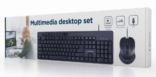 KBS-UM-04 Gembird Multimedia set mis + tastatura crni US layout A - Slika 4