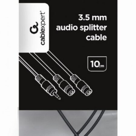 CCA-415-0.1M Gembird 3.5mm stereo plug to 2X3.5mm stereo socket 10cm audio splitter kabl
