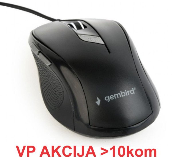 MUS-6B-01 Gembird Opticki mis 400-1600Dpi black, 110mm USB - Slika 3