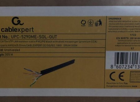 UPC-5290ME-SOL-OUT Gembird, UTP cat.5E Outdoor+SAJLA, solid 24AWG, PREMIUM CCA kotur pun presek 305m