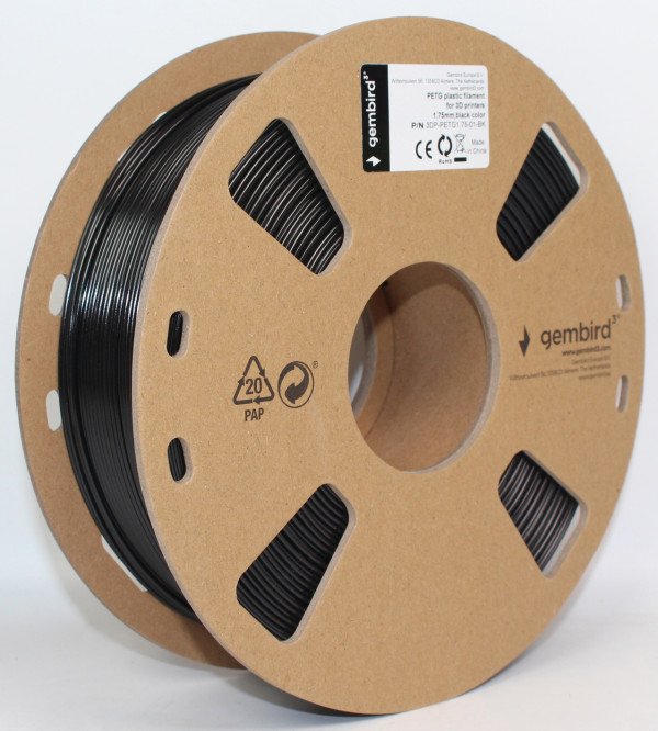 3DP-PETG1.75-01-BK PETG Filament za 3D stampac 1.75mm, kotur 1KG BLACK - Slika 4