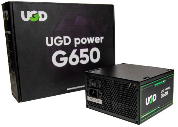 Napajanje G650 650W UGD Power 12cm FAN, 20+4pin, 4+4pin, 4xSATA, 2xIDE, 2x6+2pin 80Plus, Black - Slika 2