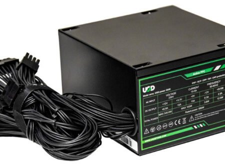 Napajanje G650 650W UGD Power 12cm FAN, 20+4pin, 4+4pin, 4xSATA, 2xIDE, 2x6+2pin 80Plus, Black