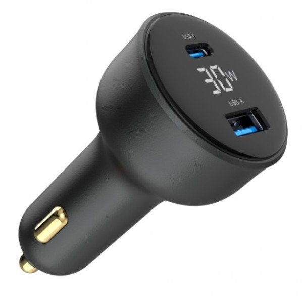 TA-UC-AC2PD30LCD-CAR-01 Gembird 2-port USB brzi punjac za auto, Type-C PD, LCD, 30W, black - Slika 4