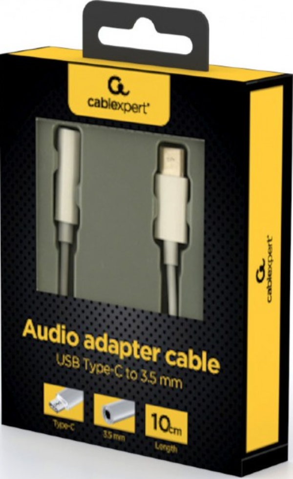 A-CM-3.5F-01 Gembird USB type-C plug to stereo 3.5 mm audio adapter cable, white (CCA-UC3.5F-01-DAC - Slika 2