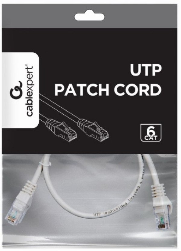 PP6U-CU-0.5M Gembird Mrezni kabl, CAT6 BAKARNI UTP Patch cord 0.5m grey