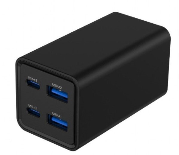 TA-UC-2A2C-PD65-01-BK Gembird 4-port 65W GaN USB PowerDelivery brzi punjac, black
