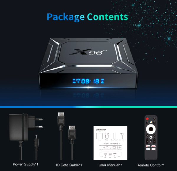 GMB-X96 M200 4/64GB smart TV box S905X5M quad ARM G310V2, 2x4K 2.4&5G, 1000M, BT, Android 14 - Slika 3