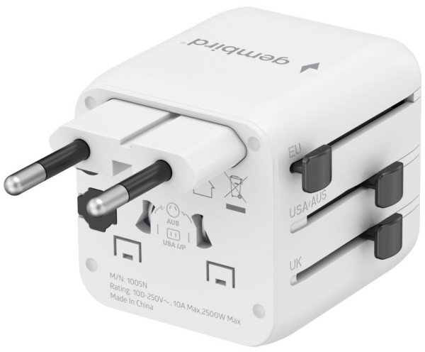 Travel adapter TPA-INT-01-W Gembird Univerzalni - Slika 4