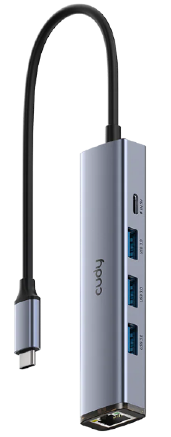 Cudy UH605 1.0,5-In-1 USB-C Hub with Gigabit Ethernet Port,3× USB-A 3.2 Gen 1 (5 Gbps),25cm - Slika 3