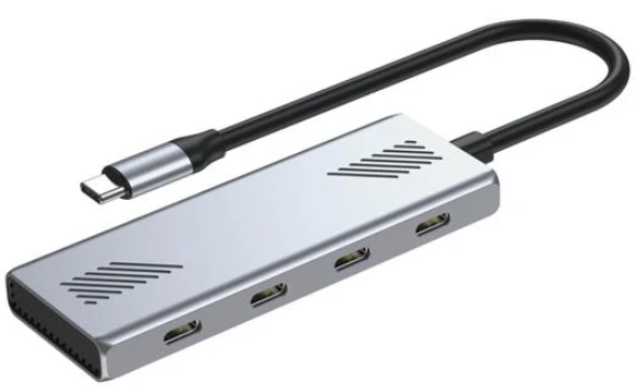 UHB-CM-U310-C4-01 Gembird razdelnik, IN-1 x USB Type-C (M) OUT-4 x USB Type-C (F) - Slika 3