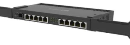 MikroTik Router BOARD RB4011iGS+RM, 228 × 120 × 30 mm,crna