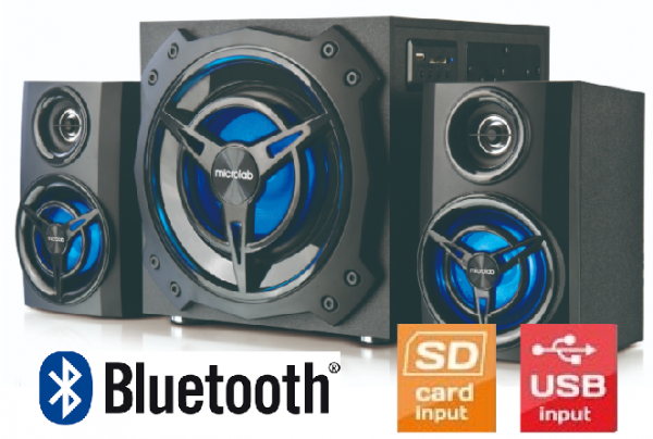 Microlab T11 Aktivni drveni zvucnici 2.1 42WRMS(26W, 2x8W) SD, USB, Bluetooth, 3.5m RGB light - Slika 2