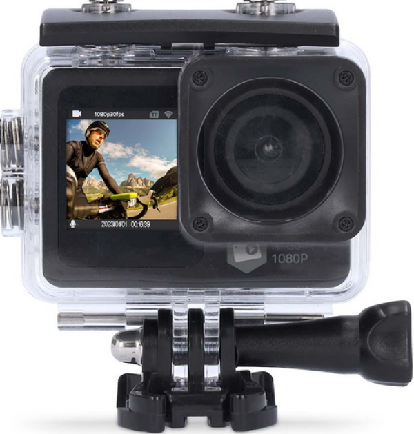 ACAM31BK Dual screen action cam with HD 1080p@30fps resolution Nedis