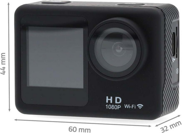 ACAM31BK Dual screen action cam with HD 1080p@30fps resolution Nedis - Slika 3