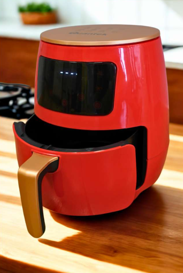 QUANTEK Q1301RD AIR FRYER SA TAJMEROM, LCD, 6L, 1600W, CRVENA - Slika 4