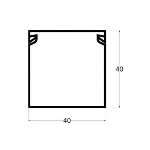 Kanalica ME-40x40mm 2m kablovski kanal PVC - Slika 2