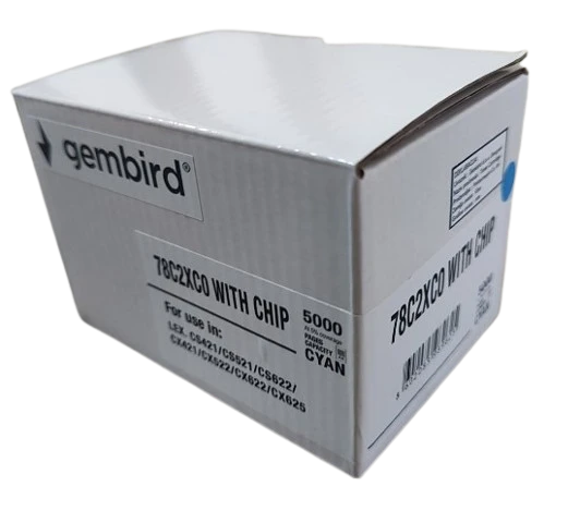 Toner Gembird 78C2XC0 zam. kaseta za Lexmark Cyan 5k (sa cipom)