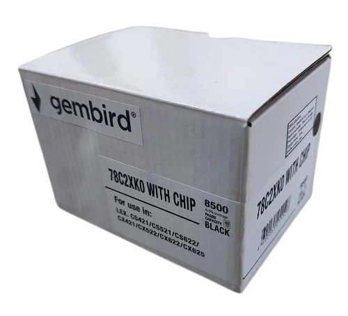 Toner Gembird 78C2XK0 zam. kaseta za Lexmark Black 8.5k (sa cipom)