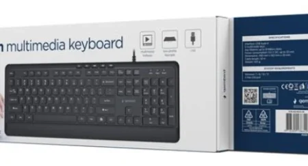 KB-MCH-05 Gembird Tanka žièana multimedijalna tastatura, crna, US raspored