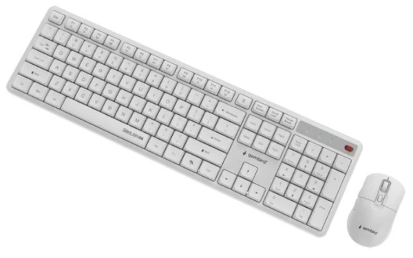 KBS-WMS-01-W Gembird Silent Key Pro Business bežièni desktop set, bela, US raspored - Slika 4