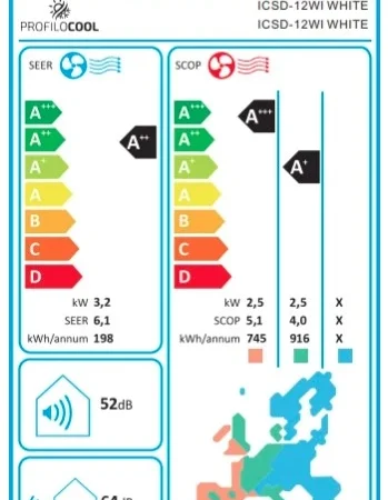 Klima ureðaj PROFILOCOOL ICSD-12WI WHITE 12000BTU A++ Inverter Wifi/Bela/Smile