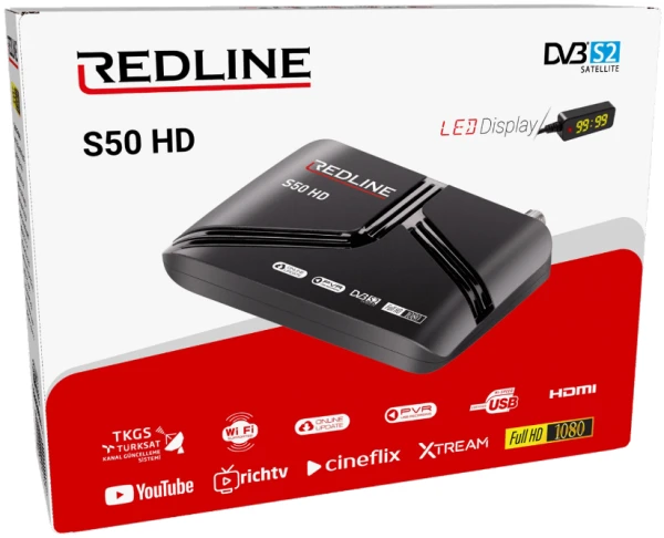 Redline S50 Prijemnik satelitski DVB-S2, Full HD, HDMI, USB - Slika 4