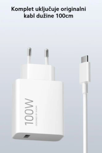 Xiaomi 100W Charging Combo (Type-A) EU USB-A adapter + kabl Tip-A to Tip-C - Slika 4