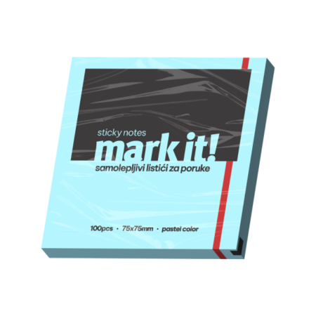 Samolepljivi listići Mark 100lis, 75x75mm plavi