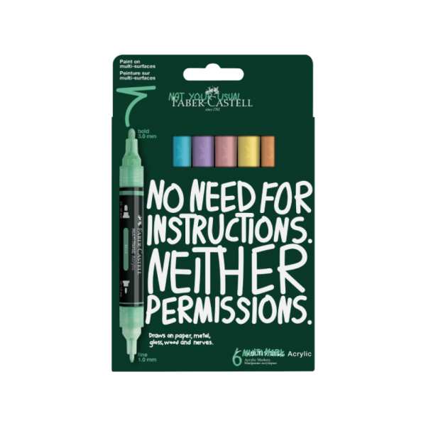 Marker akrilni Faber-Castell Pastel Set 1/6 komada 186005