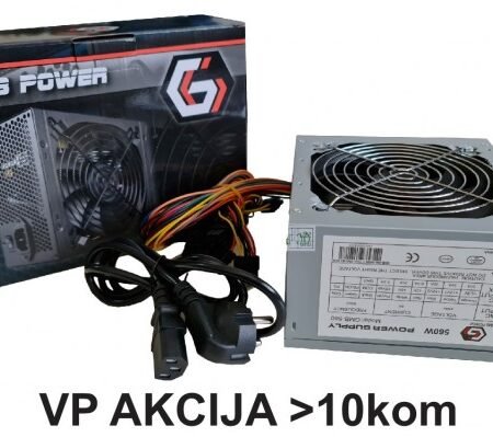 GMB-560-12 sa kutijom ** Gembird napajanje 560W 12cm FAN, 20+4pin, 2xSATA 2xIDE 4-p. (1065)