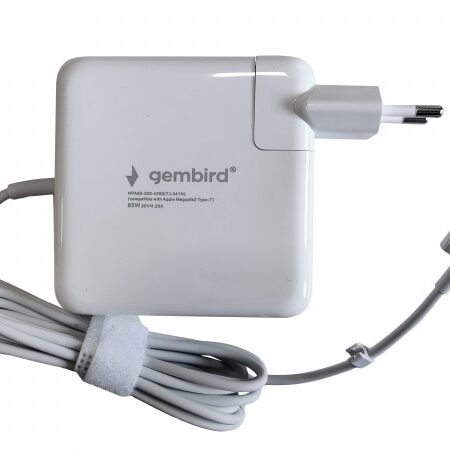 NPA85-200-4250 (TJ-341N Apple Type-T) Gembird punjac za MacBook 85W-20V-4.2A, Magsafe2 Type-T