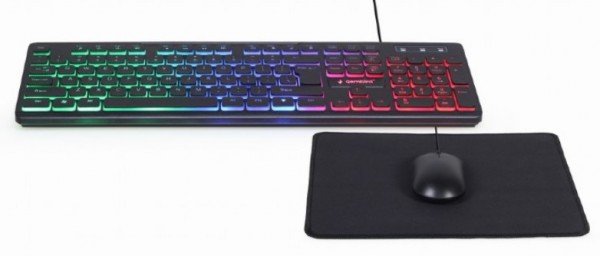 KBS-UML-01 Gembird 3-in-1 backlight set tastatura, mis i podloga FO - Slika 2